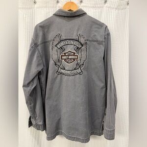 Men’s Harley-Davidson Gray Button-Up Jacket, size L